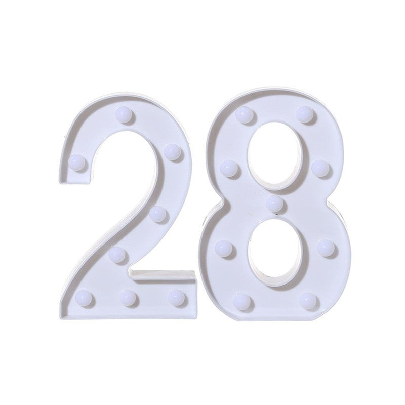 2Pcs Number 16 18 21 30 Led Light String Happy Birthday Party Decoration Wedding Anniversary Adult Birthday Party Gift Light Led