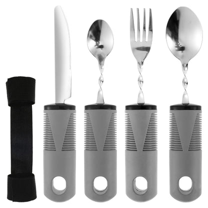 Disabled Cutlery Weighted Feeding Dinnerwares Elderly Adaptive Spoon Fork Tableware Eating Parkinsons Dinnerware Kitchen Tools
