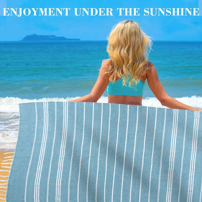 Turkish Beach Towel 90*180CM Sauna Spa Gym sports Fitness Fringed Bath Towel kitchen Soft Absorbent Quick drying towels