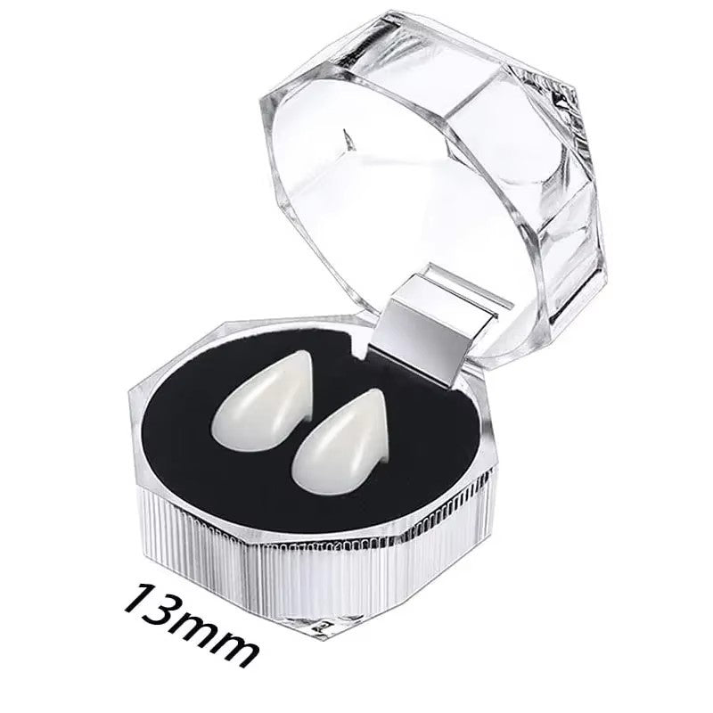 1-5pcs Vampire Teeth Fangs Dentures Props Halloween Costume Props False Teeth Solid Glue Denture Adhesive Halloween Party Decor