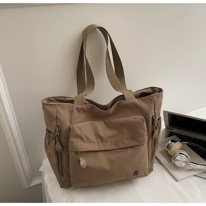 Stylish Nylon Canvas Shoulder Bag for Women Spacious Top Handle Bag Tote Casual  Comfortable and Versatile Texture Commuter Bag