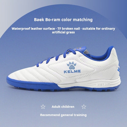 Kelme Tf Broken Nail Football Shoes Adult Youth Non-slip Football Shoes Artificial Grass Five-a-side Game Football Shoes Sports