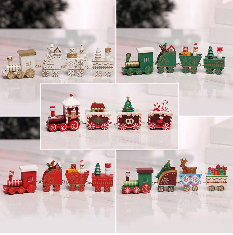 Wooden/Plastic Train Christmas Ornament Merry Christmas Decoration For Home 2025 Xmas Gifts Noel Natal Navidad New Year 2026