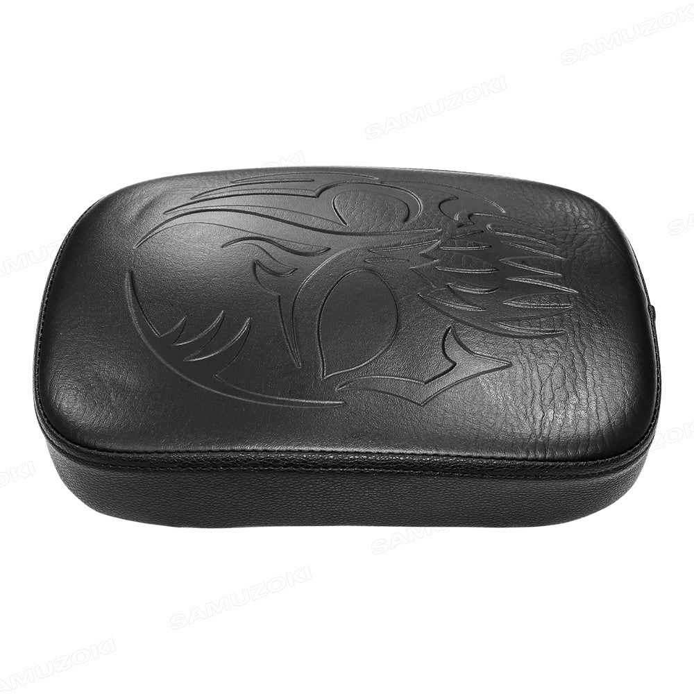 Almofada de Assento Traseiro Preta de Passageiro com 8 Ventosas para Harley Dyna Sportster Softail Touring XL 883 1200