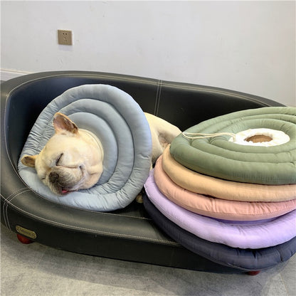 Colar Elizabetano Ajustável Para Cães Com Cordão Protetor De Pescoço Colar Donut Impermeável Evita Mordidas e Arranhões