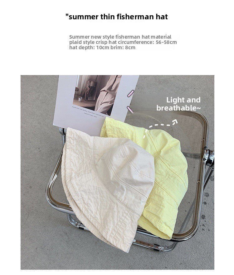 Korean style Hat Women's Summer Face Slimming Sunshade Hat Casual Cotton bucket Cap ????? ?? ?????? ???????