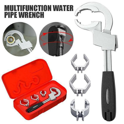 Chave de Tubo de Água Ajustável Multifuncional Chave Dentada em Arco Circular para Torneira de Banheiro Kit de Manutenção Manual