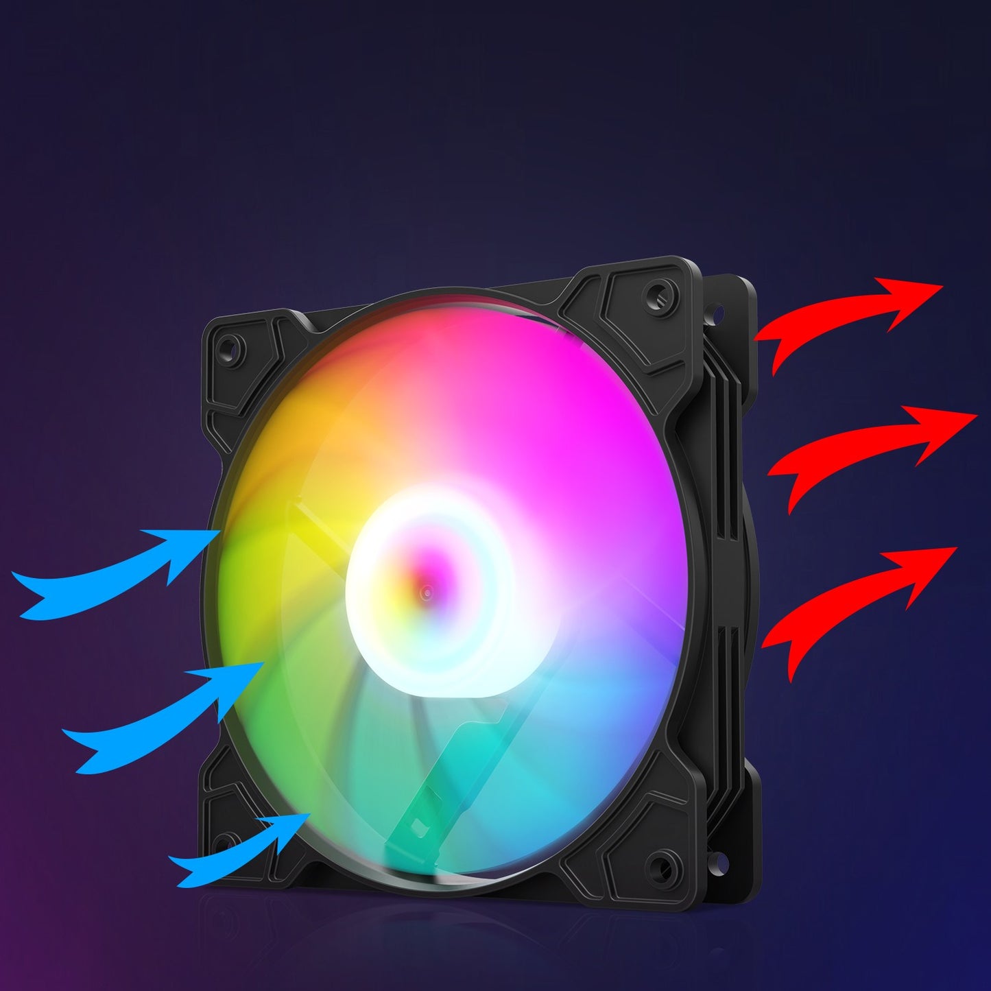 Ruix Casing Fans RX-134 PC Case Fan 120mm Gabinete Fans Fixed RGB Gaming 12V Molex Computer Gamer Cooling Ventilador