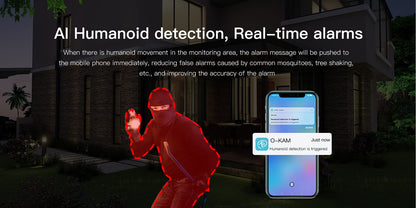 Câmera de vigilância WIFI 3MP Proteção de segurança Câmera IP externa Gravador de vídeo com visão noturna Smart Home Alimentado por bateria