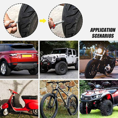 Kit Reparo Pneu 60 Peças DIY Furo Pneu Carro Caminhão Moto Casa Plug Remendo Borracha Pregos Acessórios Pneu Carro