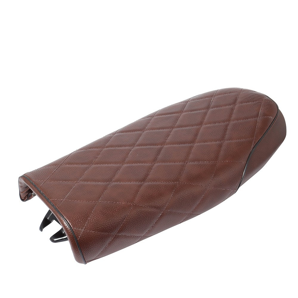 Retro Motorcycle Black Brown Vintage Cafe Racer Seat Hump Saddle Flat Seats Synthetic Leather For Honda CB CL Universal