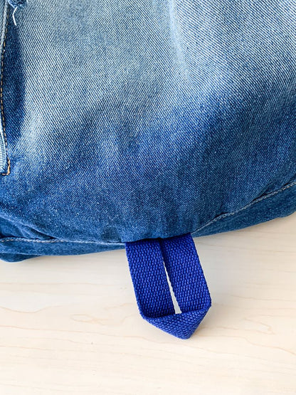 Men's and Women's Backpacks, Student Schoolbags, Large-Capacity Washed Denim Bags