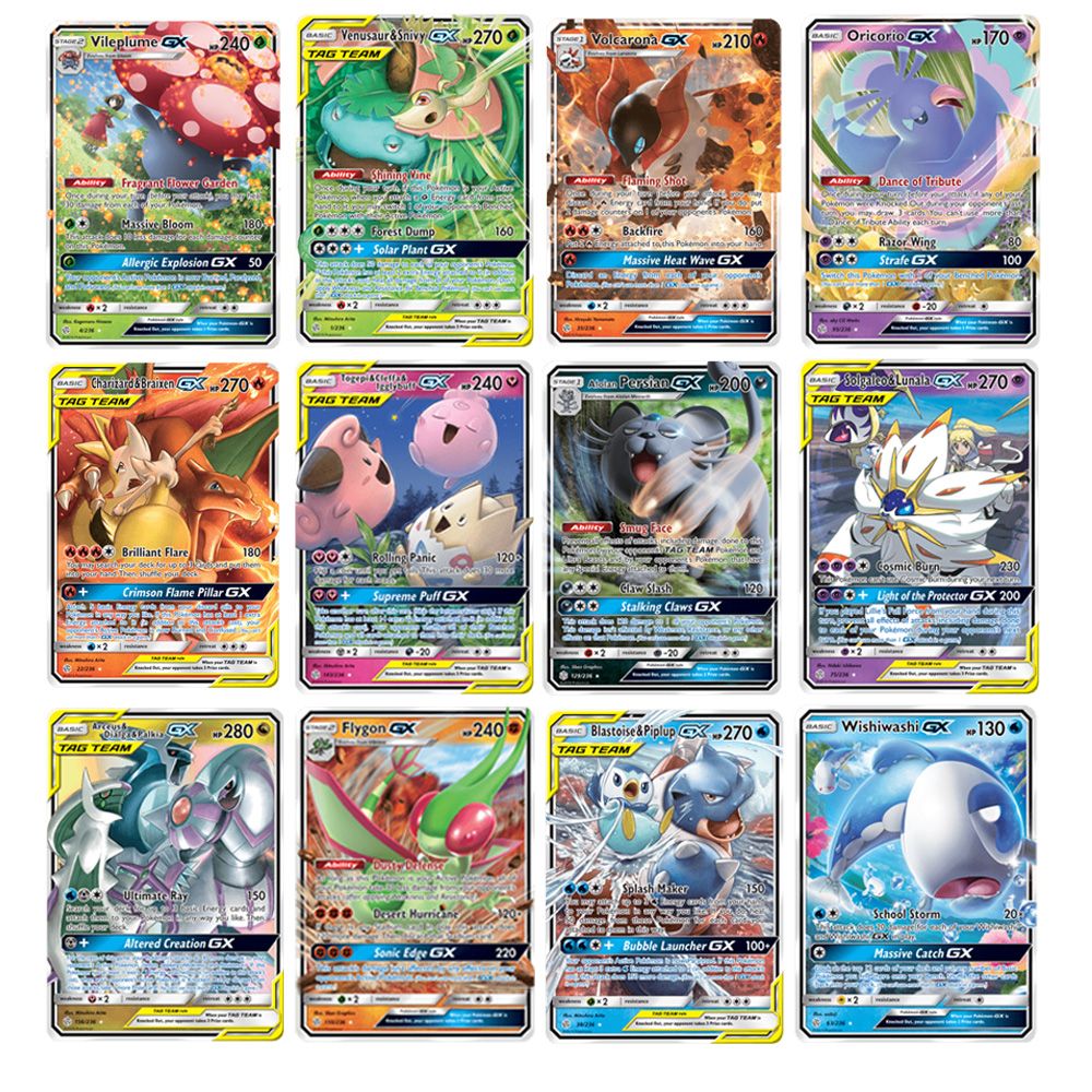 Cartas de Jogo Pokémon em Inglês/Alemão/Espanhol/Coreano/Francês Pikachu Mew Coleção de Cartas Colecionáveis PTCG Brinquedos de Presente Cartas de Jogo de Mesa