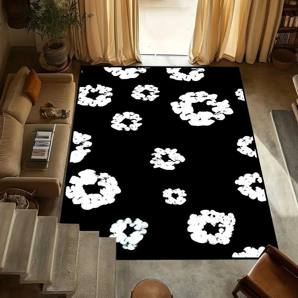 MINISO small T-Tears carpet Anti-Slip Kitchen Bedroom fashion D-Denim Handmade Tufted Rug Luxury Living Room Entrance Decoration