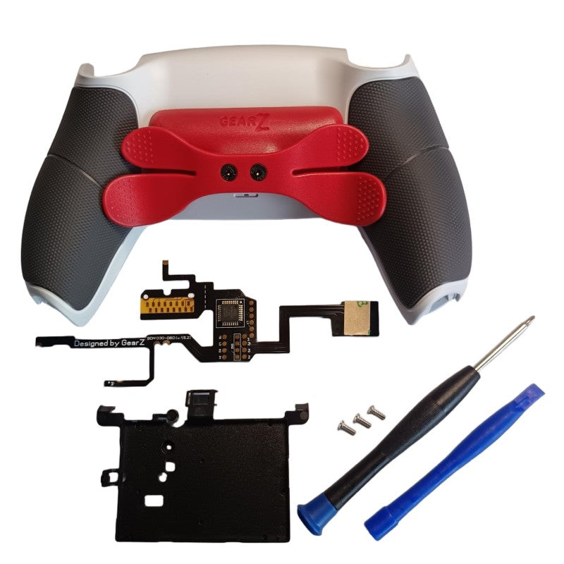 GearZ Back Paddles Programmable Remap Kit for PS5 Controller BDM-030/040/050, Upgrade Board Back Shell Back Button