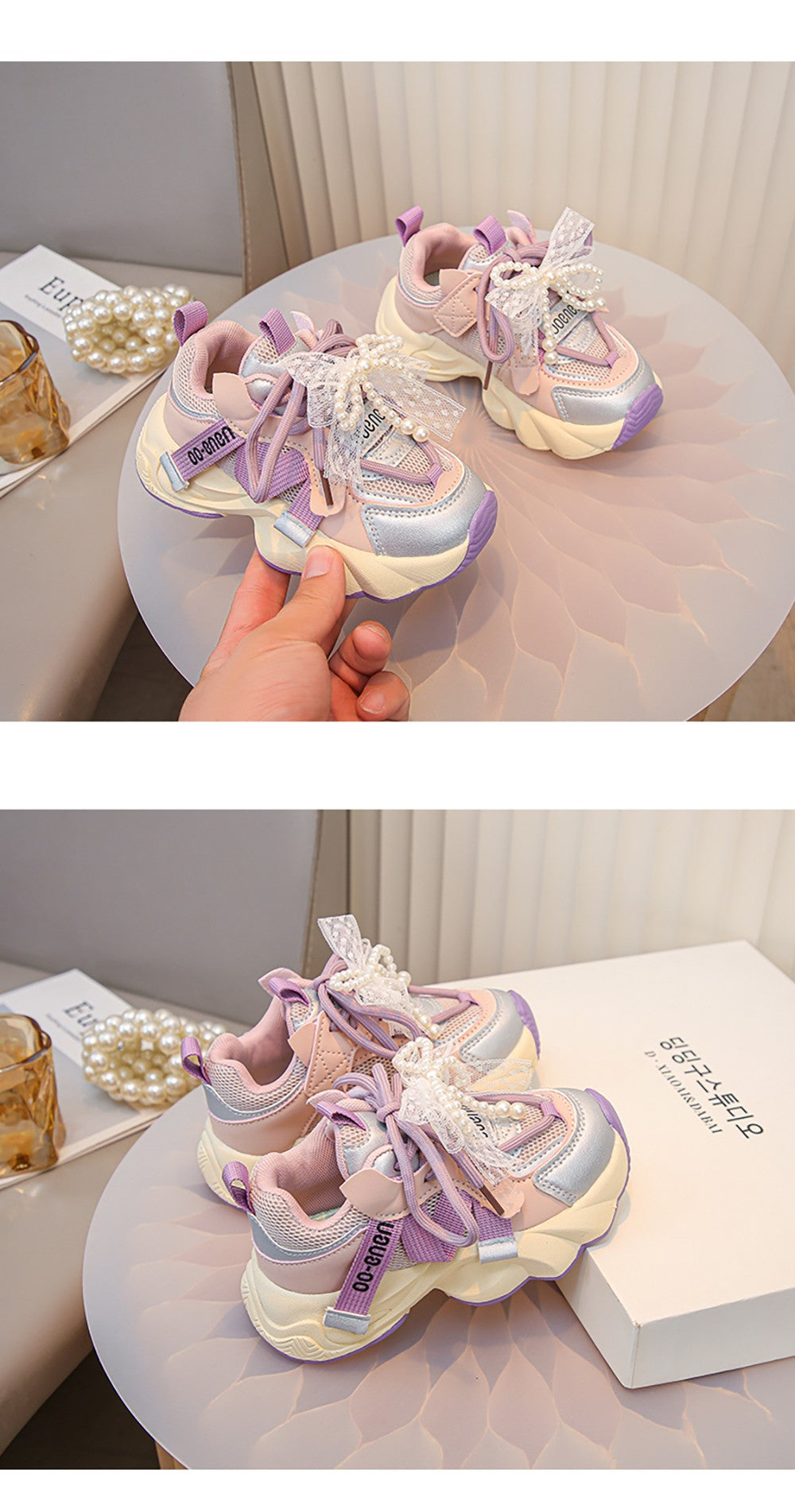 Autumn Sneakers For Kids Korean Style Trend Fashion Girl's Sneakers Soft-soled Breathable Teenager Children Sport Shoes