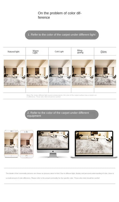 VIKAMA Persian Flannel Carpet Living Room Mat Hallway Mat Sofa Mat Bedroom Bedside Rug Long Rug Non-slip Washable Home Decor