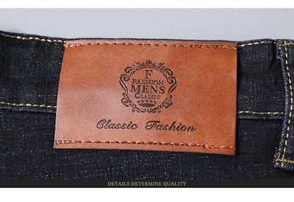 Calças Masculinas Jeans Retas Macias 2025 Outono Clássico Negócios Preto Motoqueiro Jeans Macacão Masculino Pantalone Hombre Mannen Homme