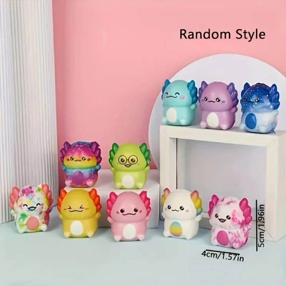 && 12/24PCS Kids Adult Mini Kawaii Newt Cute Squishy Stress Relief Squeeze Toy Slow Rising Toy Carnival Goodie Party Send Gift