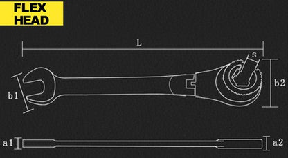 1PC Tubing Ratchet Wrench Ratchet Combination Metric Wrench Set Hand Tools Torque Gear Socket Nut Tools a Set of Key