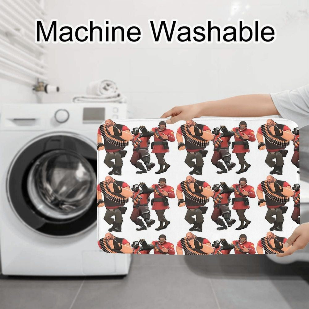 Team Fortress 2 TF2 3 Pcs Bath Mat Bathroom Set Toilet Lid Cover Home Decor Non-Slip Carpet Floor Rug