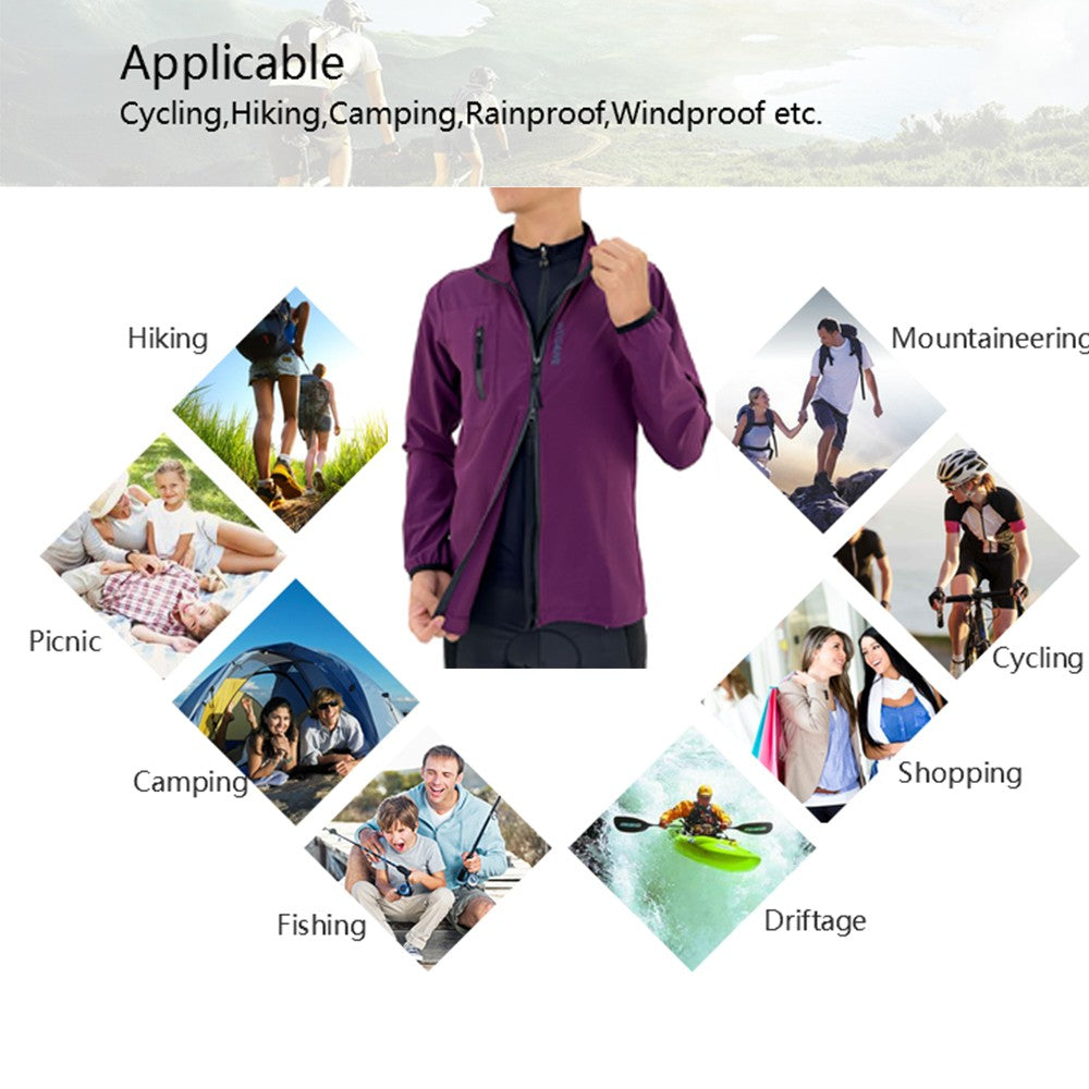 WOSAWE Mens Cycling Windproof Jacket Ultralight Windbreaker MTB Road Bike Vest Water Resistant Long Jersey with 2 way YKK zipper