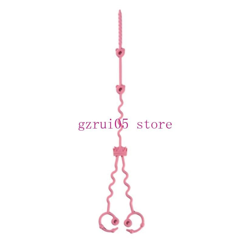 W89E Silicone Pacifier Chain Teething Toy Lanyard Rope Drop Prevention Baby Pacifier Holder Leash Infant Nursing Essential