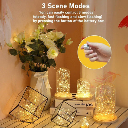 Colorful Fairy Lights Battery Operated (Includ), 3m 10ft 30 LED Mini String Lights for DIY Wedding Christmas Party Mason Jars