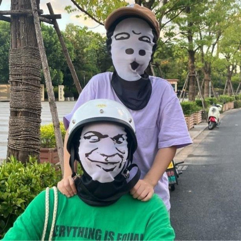 2Pcs 3D Printed Full Face Mask Realistic Celebrity Face Mask Props Costume for Party Supplies Cosplay Visual Men Women Headgear