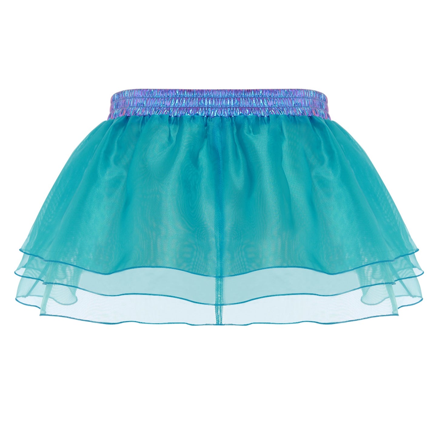 Womens Tiered A-line Pleated Short Skirt Shiny Glitter Skirt for Rave Festival Pole Dance Bar Party Skirt Night Club Costume