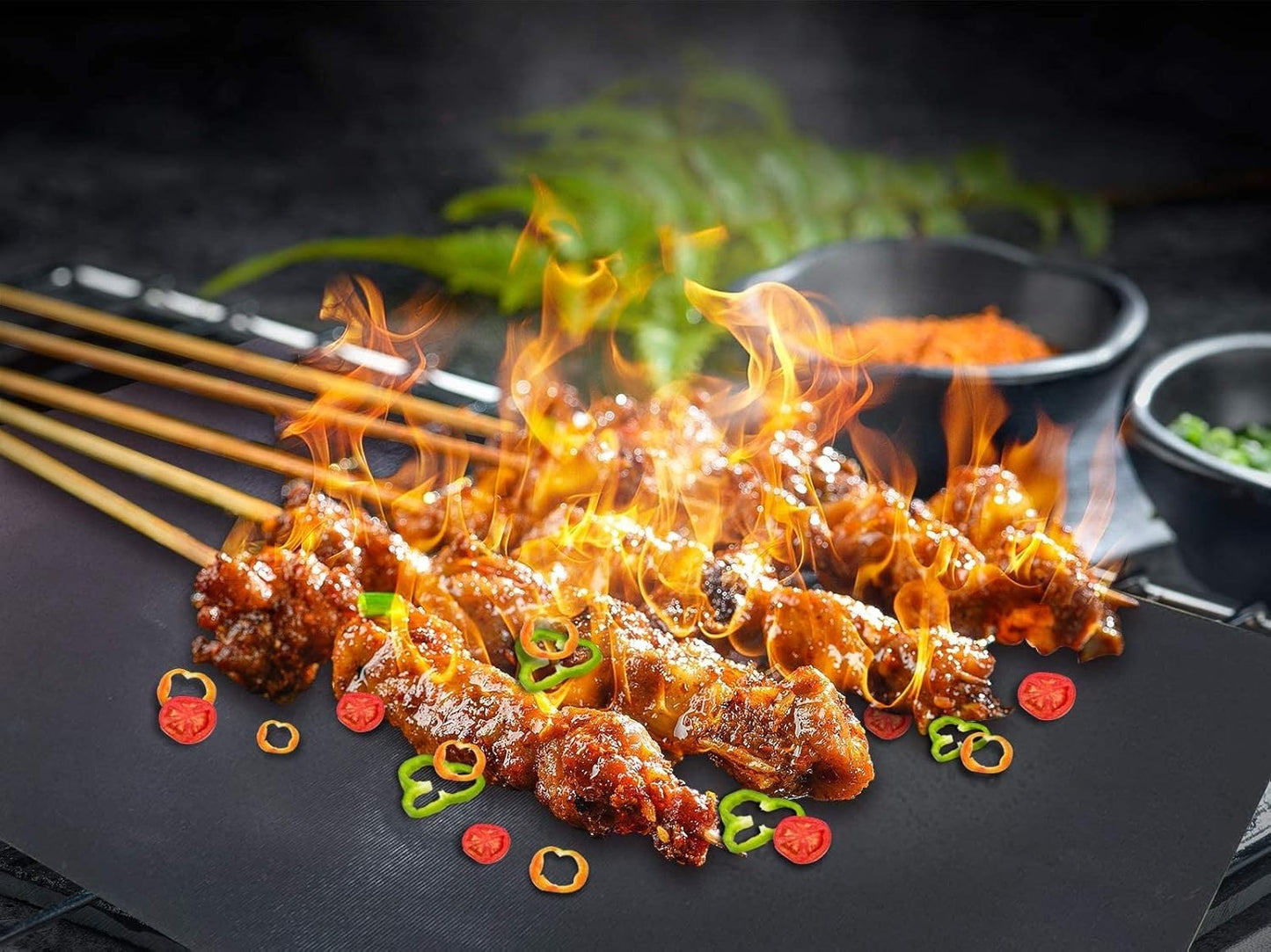 BBQ Grill Mat Non-Stick Grill Mat 40 X 33 Cm BBQ Grill Mat Baking Mat For Charcoal & Baking Reusable Grill Mat For Gas Grill