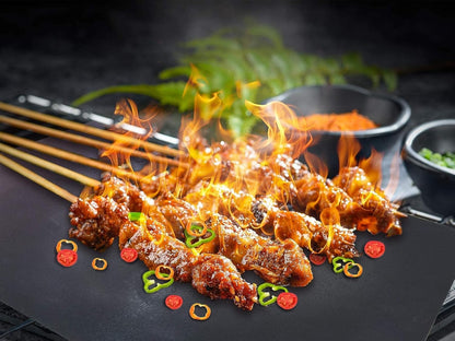 BBQ Grill Mat Non-Stick Grill Mat 40 X 33 Cm BBQ Grill Mat Baking Mat For Charcoal & Baking Reusable Grill Mat For Gas Grill