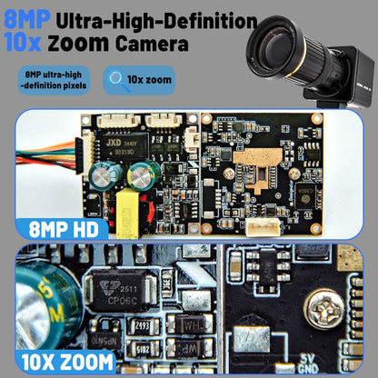 WGWK 4K IP Camera Sony IMX415 SSC339G 8MP 5-50mm Manual Varifocal Lens Low illuminance POE RTSP P2P Onvif Security Protection