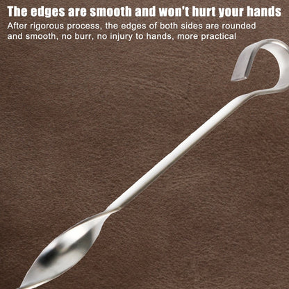 Wide BBQ Sticks BBQ Utensil Flat BBQ Fork Outdoor Camping Picnic Reusable Grill Sticks 6Pcs Stainless Steel Barbecue Skewer