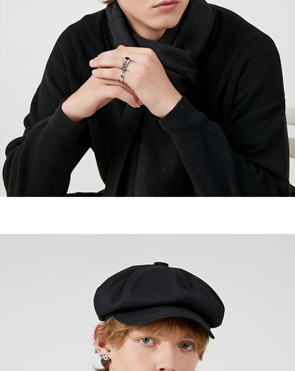 Beret Men's Fashion Spring and Summer Versatile Newsboy Cap Painter's Cap British Vintage Hat Octagonal Cap for Men and Women