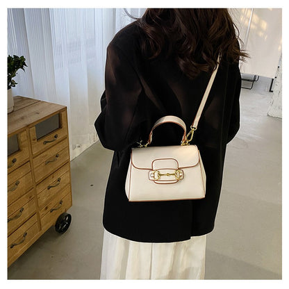 Acessórios femininos de fivela de couro metal com chapéu de feltro de pele com top côncavo e convexo, chapéu fedora e conjunto de bolsa combinando, estilo retrô