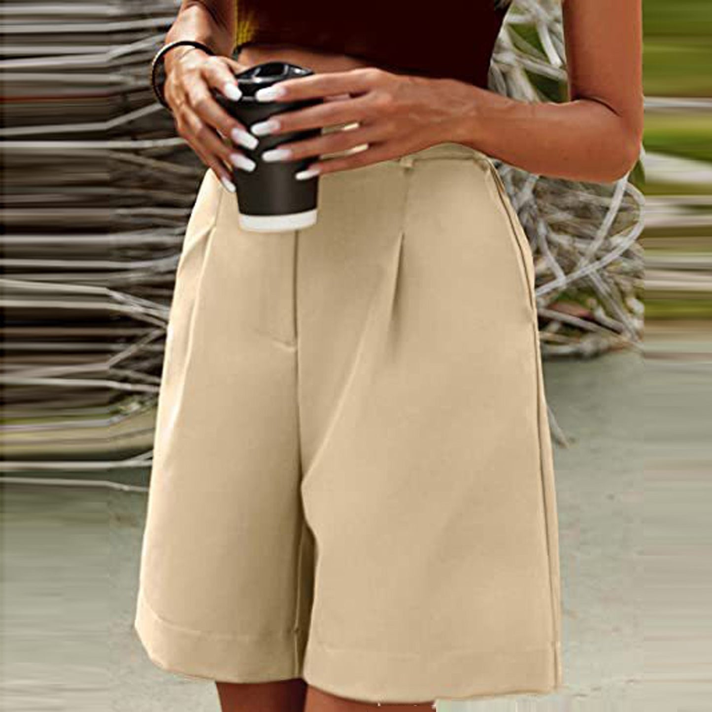 Women's Shorts With High Waisted Harajuku Shorts Casual Loose Buttons Bermuda Shorts For Women Summer Pants 2024 New