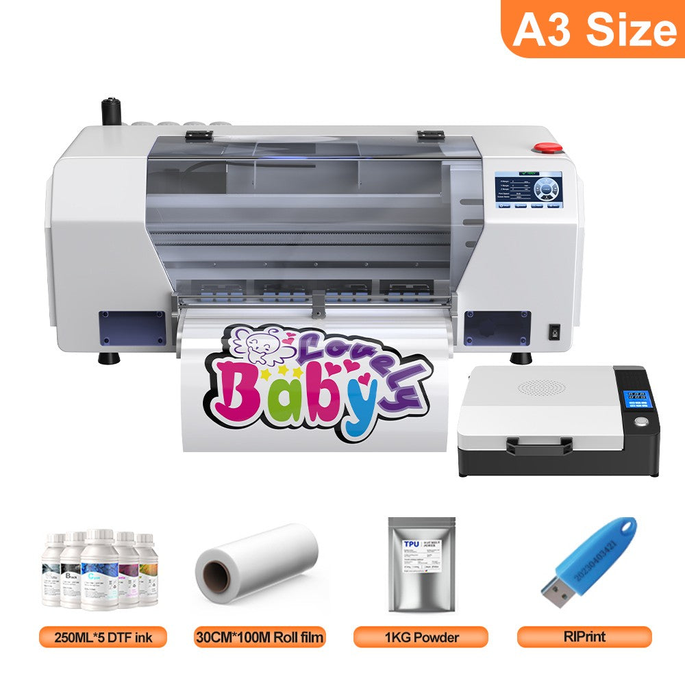 US/EU Stock A3 XP600 DTF Printer Machine A3 UV Sticker Printer DTF Printer Direct to Film Print DTF Printer A4 T-Shirt Printer