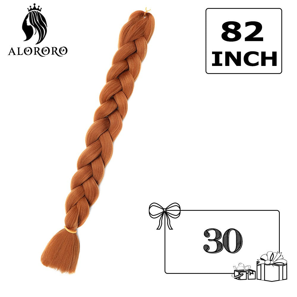 Cabelo Trançado Sintético Jumbo Alororo 82 polegadas Cabelo Falso Africano Fibra de Alta Temperatura Roxo Vermelho Extensões de Cabelo para Mulheres