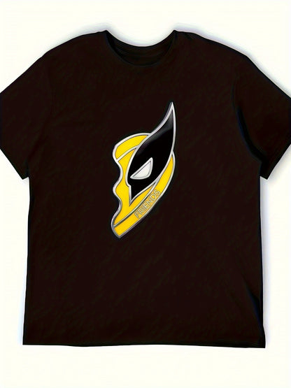 Short Sleeve Tops Marvel Studios Deadpool Wolverine Best Friends Heart Charm T-Shirt Marvel Authorized Hale Spring Summer