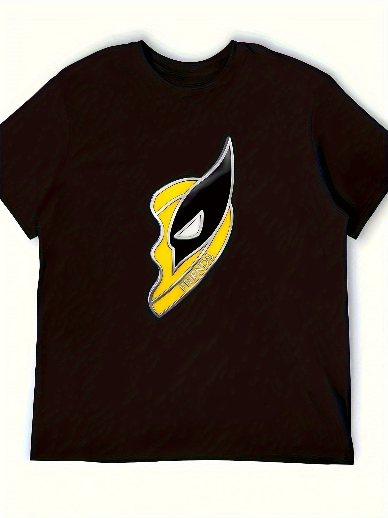 Short Sleeve Tops Marvel Studios Deadpool Wolverine Best Friends Heart Charm T-Shirt Marvel Authorized Hale Spring Summer