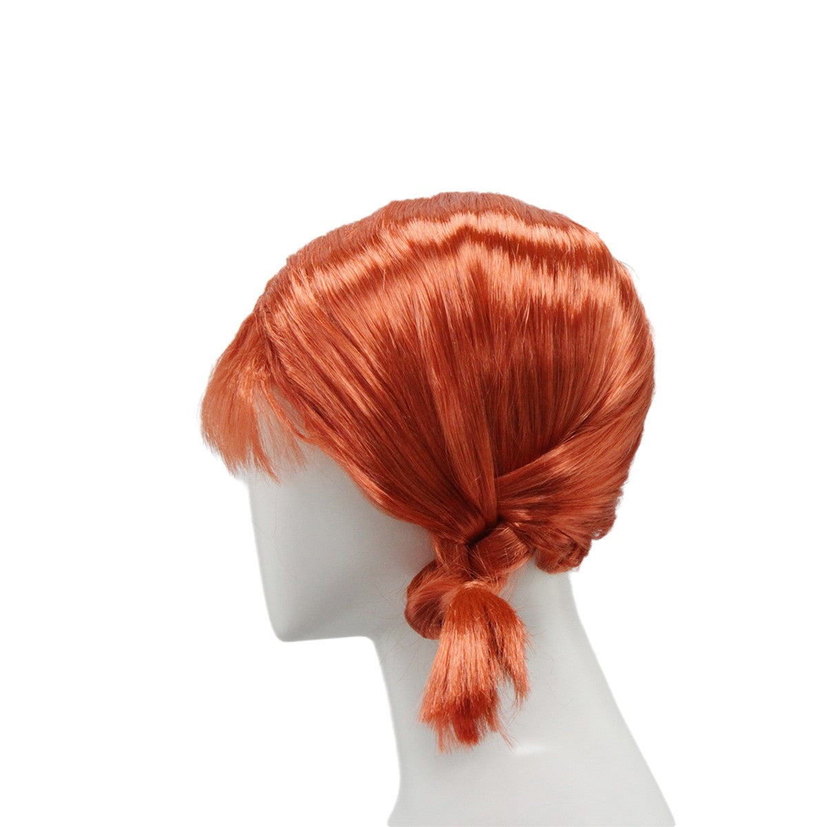 Orange neat bangs anti-warped braid synthetic wig | wig suitable for anime elf role-playing