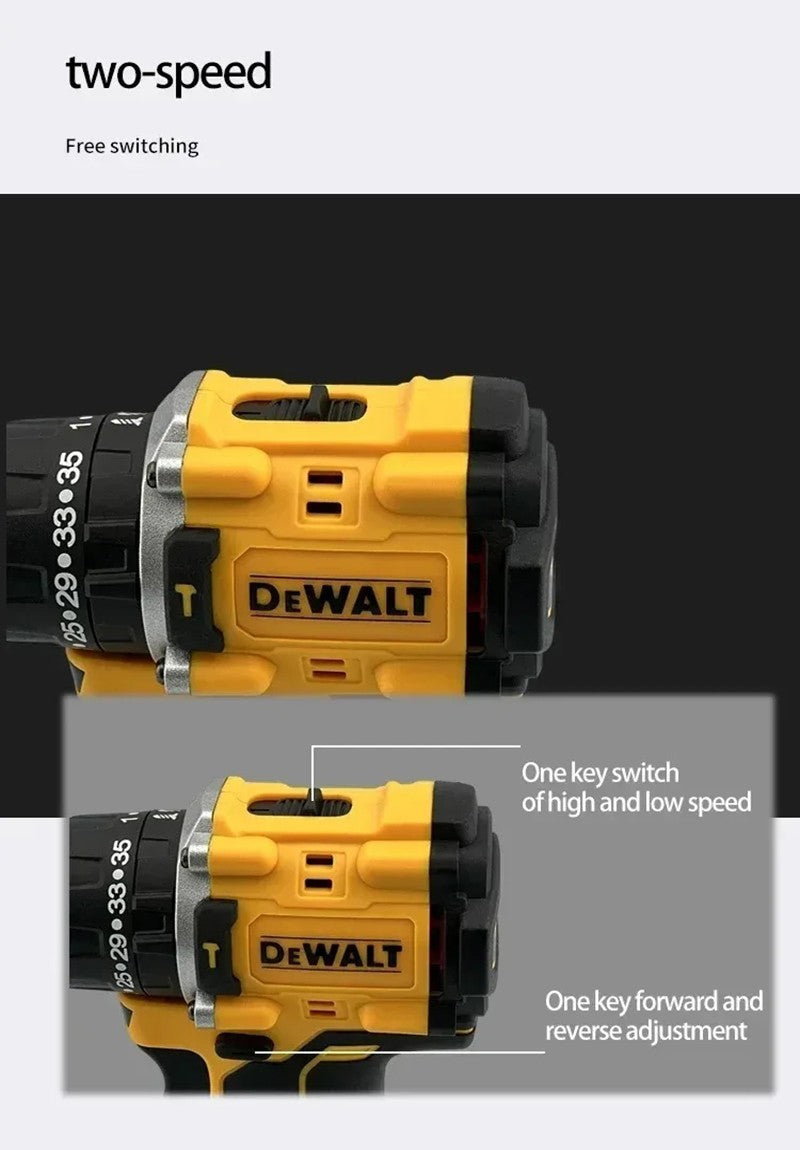 Parafusadeira elétrica compacta sem escova recarregável DEWALT Lithium 20V DCD805