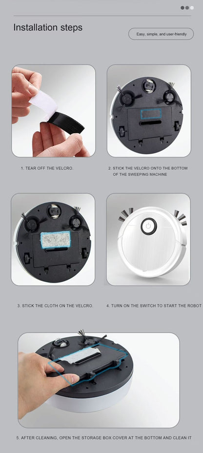 XIAOMI 3-in-1 Automatic Sweeping Robot Vacuum Mop Household Lazy Intelligent Auto Boost  Cleaner Thin Design Sweeping Machine