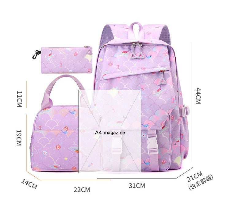 3pçs Mochilas K-pop Demon Hunters Desenho Animado Anime Escolar com Lancheira Mochilas Infantis Impermeáveis Presentes para Aluno