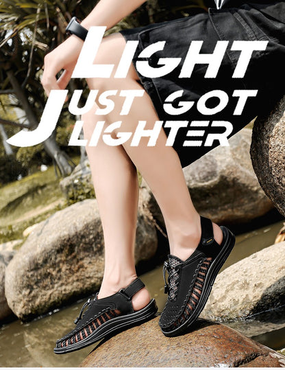 Summer New Sandals Fashion Handmade Weaving Casual Men Sandals Brand Designer Outdoor Walking Men's Shoes Summer Beach Shoes