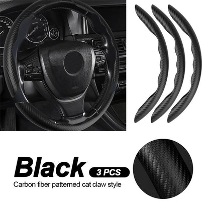 Capa Universal Antiderrapante de Fibra de Carbono para Volante de Carro, Capa Auxiliar para Volante de Carro, Acessórios Antiderrapantes