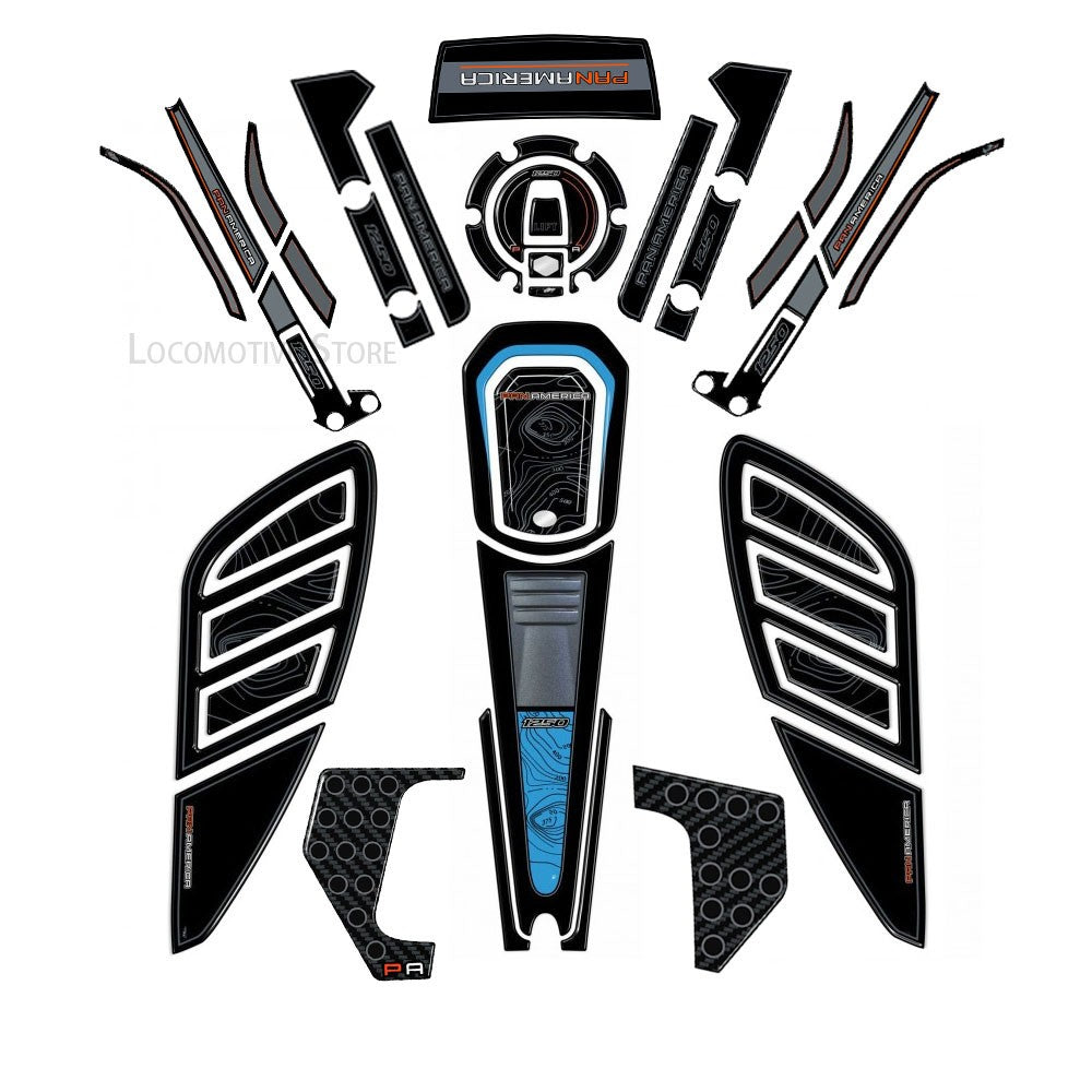 Kit Protetor Tanque Adesivo Resina Epóxi Gel 3D PanAmerica 1250 2023 para Harley Davidson Pan America 1250 2020-2023