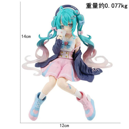 Hatsune Miku Figura Anime Menina Modelo Decoração de Mesa Boneca Colecionável Presente para Fãs Estátua Vocaloid Japonesa Kawaii Otaku