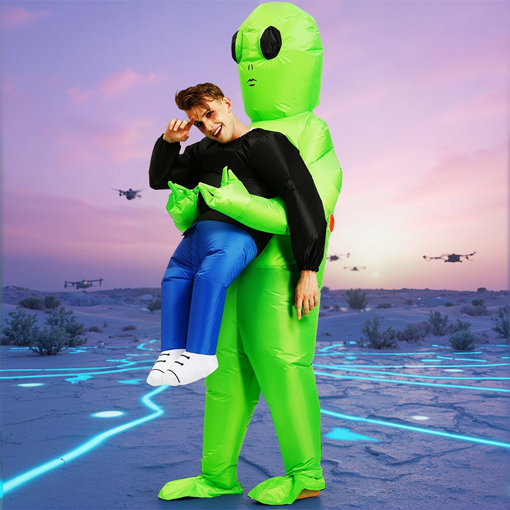 Fancy Funny Mascot Astronaut ET Inflatable Alien Costume Suit Dress Adult Purim Halloween Carnival Anime Party Cosplay Costumes